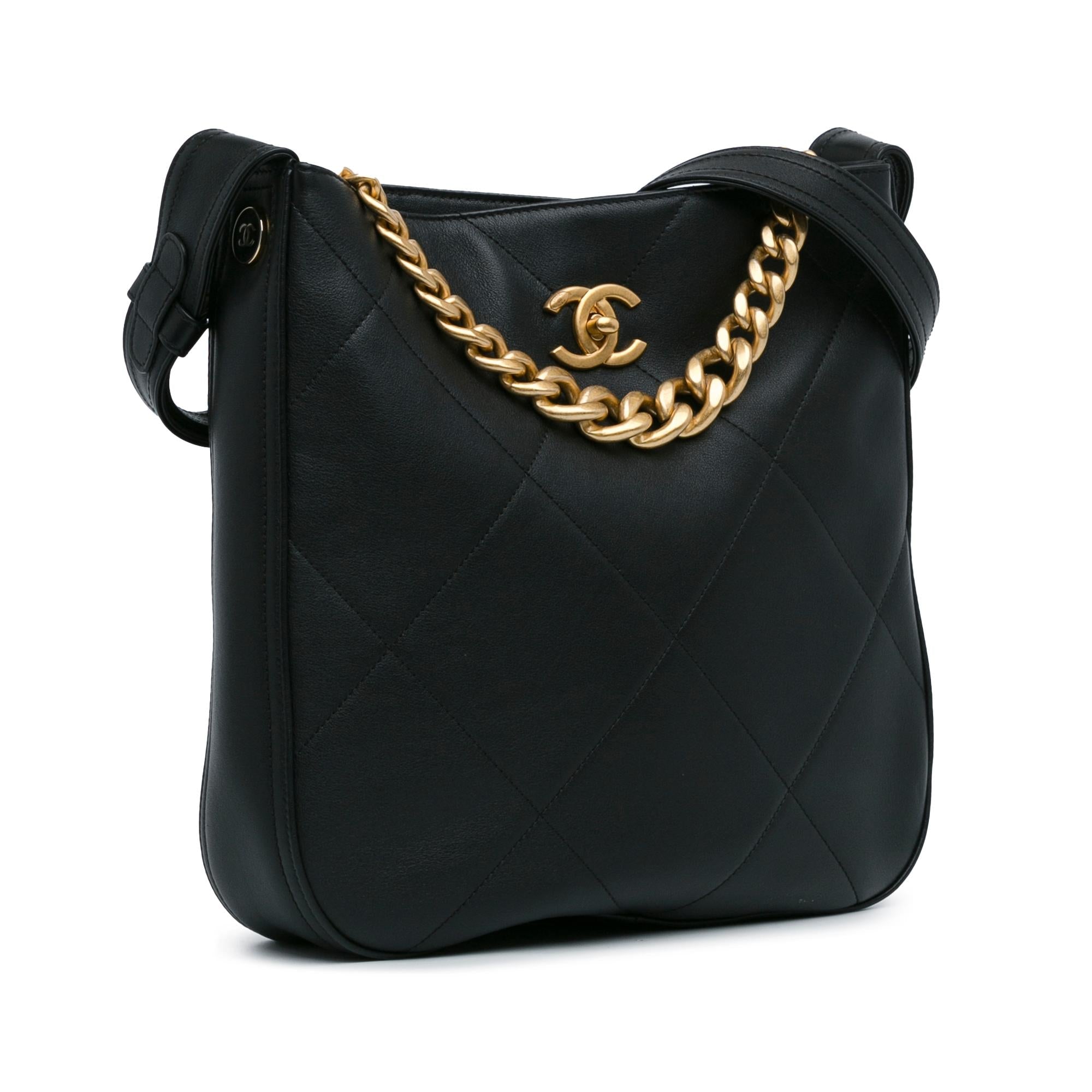 Chanel Quilted Calfskin Easy Mood Hobo Shoulder Bag