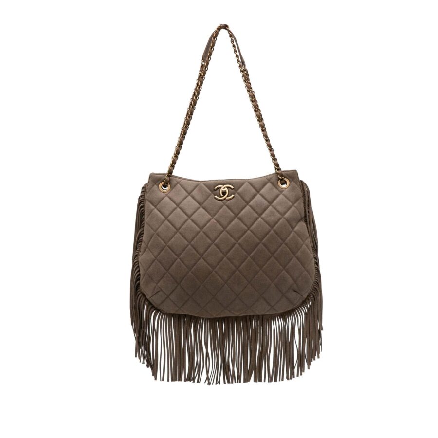Chanel Quilted Calfskin Into The Fringe Hobo | Studio Nafay