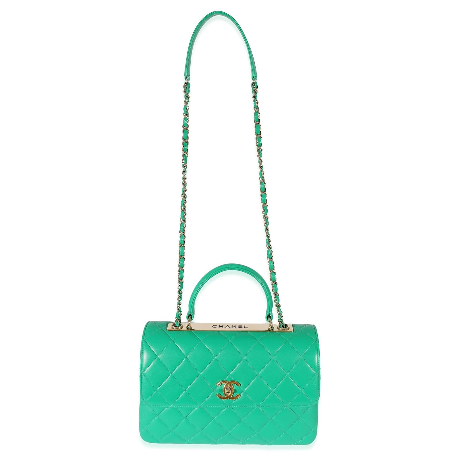 CHANEL QUILTED LAMBSKIN MEDIUM TOP-HANDLE TRENDY BAG Kelly