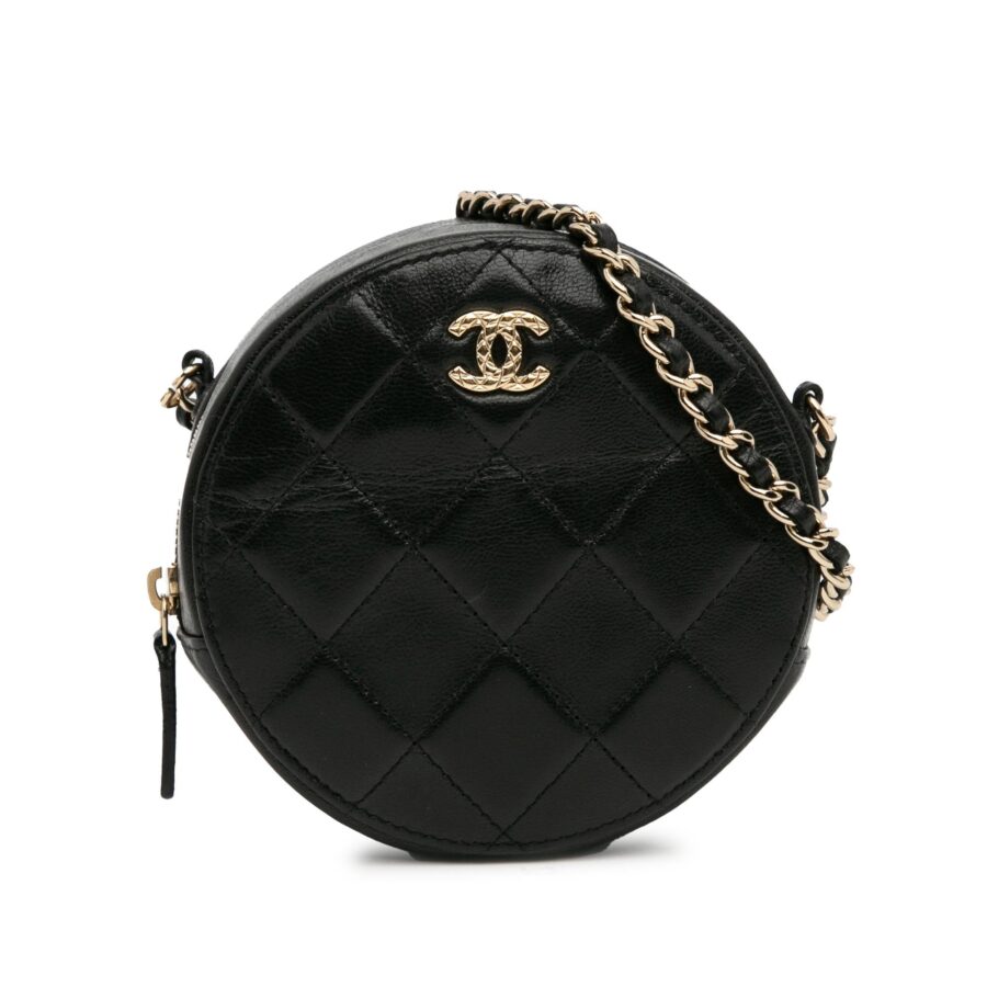 Chanel Quilted Lambskin Round Crossbody | Studio Nafay