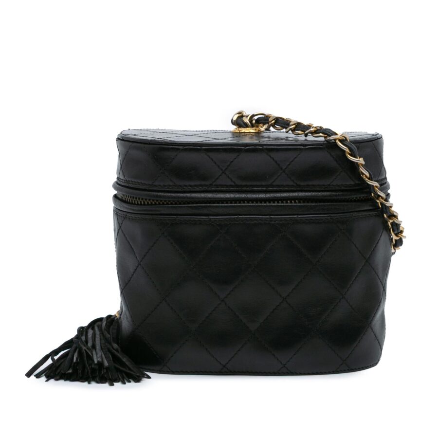 Chanel Quilted Lambskin Tassel Vanity Case with Chain | Studio Nafay