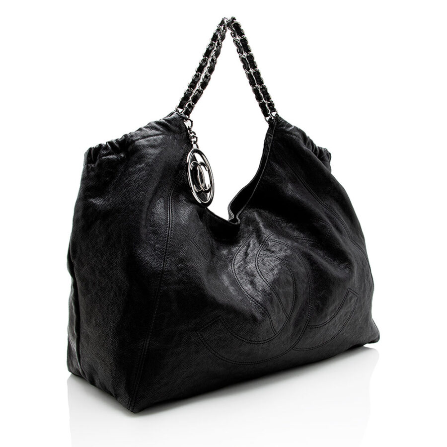 Chanel Quilted Leather CC Charm Hobo Shoulder Bag | Studio Nafay