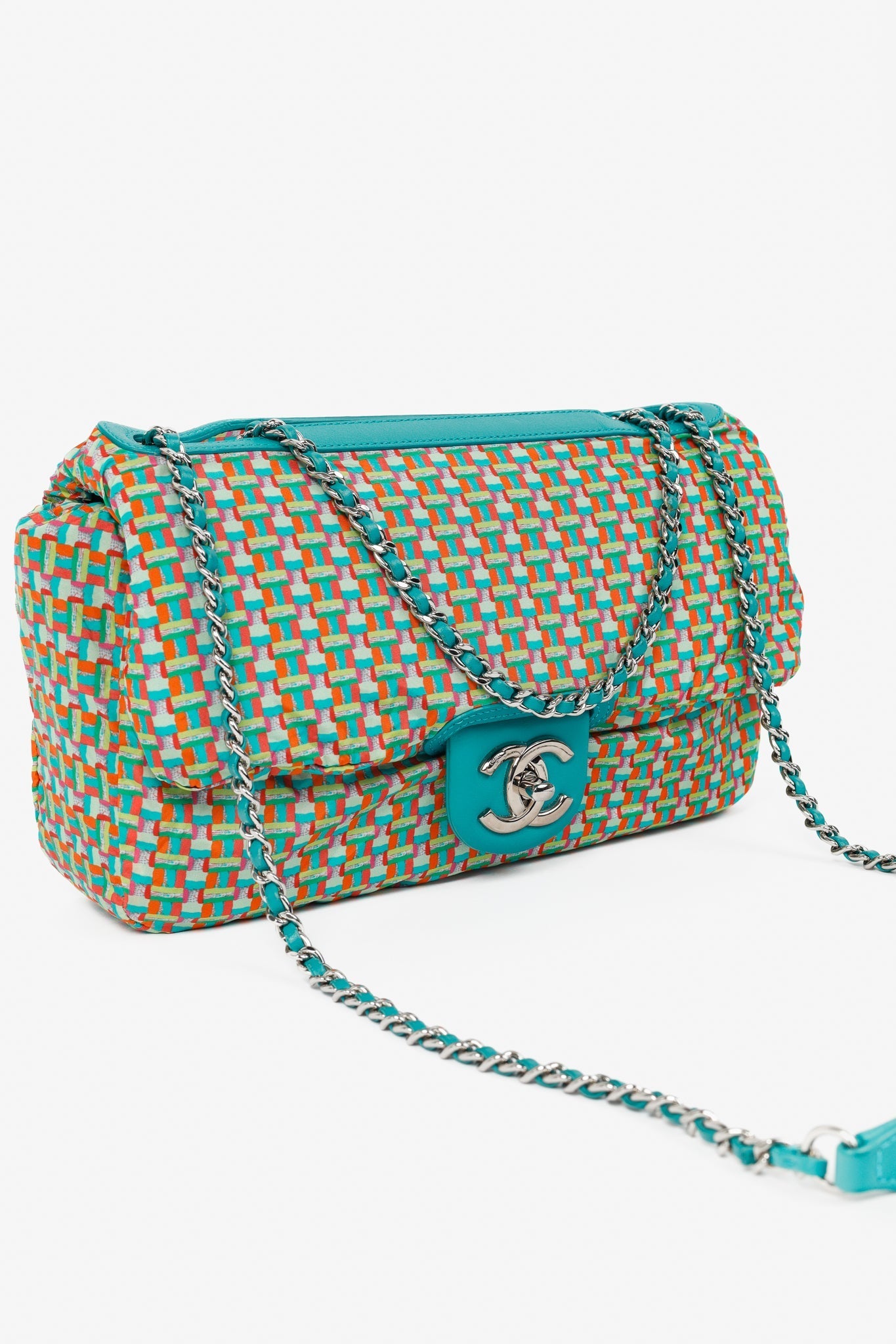 Chanel Teal -Seoul Medium Lambskin Coco Rain Flap Bag