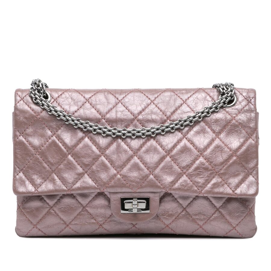 Chanel Reissue 2.55 Aged Metallic Calfskin Double Flap 226 Shoulder Bag | Studio Nafay