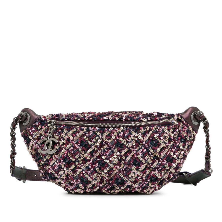 Chanel Sequin and Metallic Lambskin Belt Bag | Studio Nafay