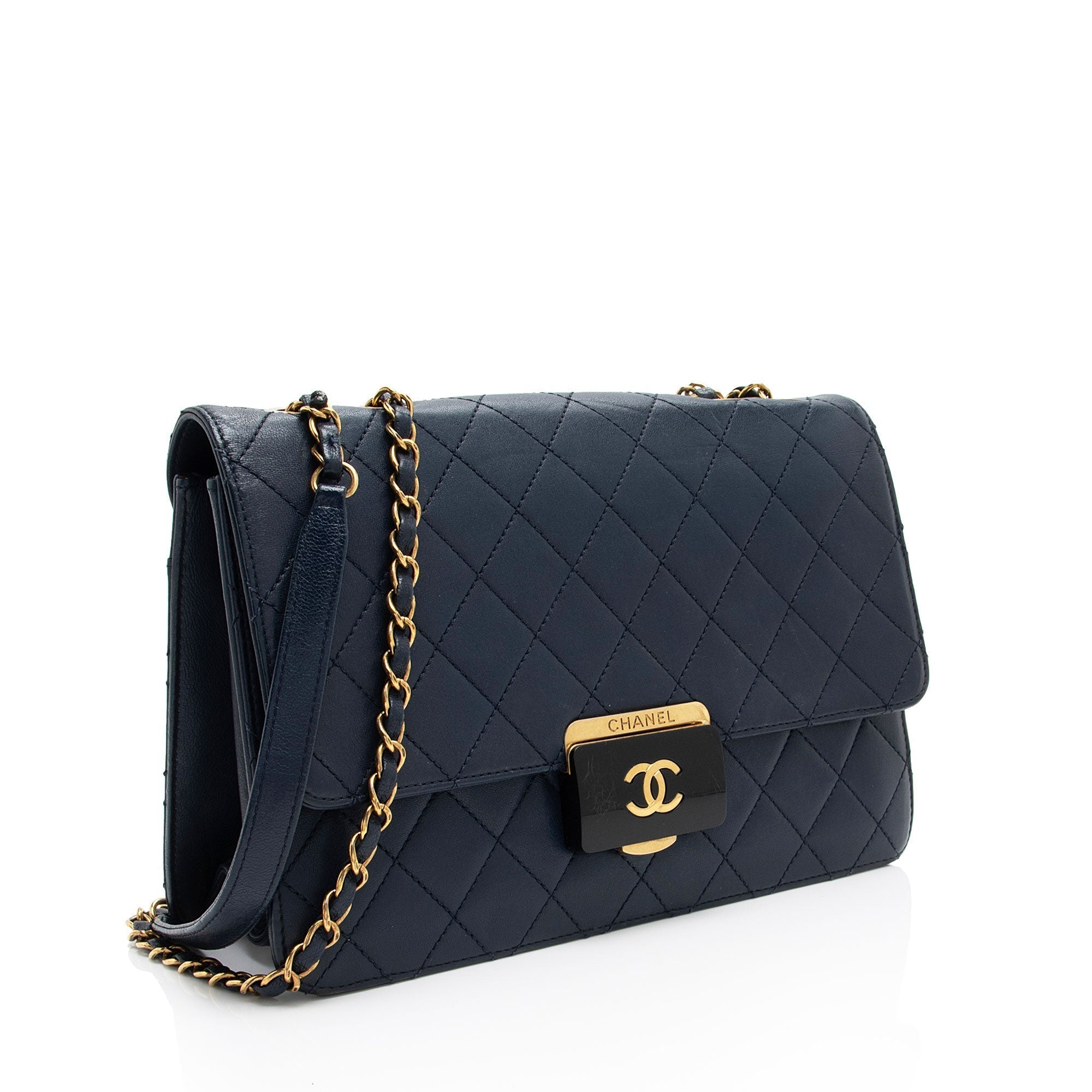 Chanel Sheepskin Beauty Lock Medium Flap Bag