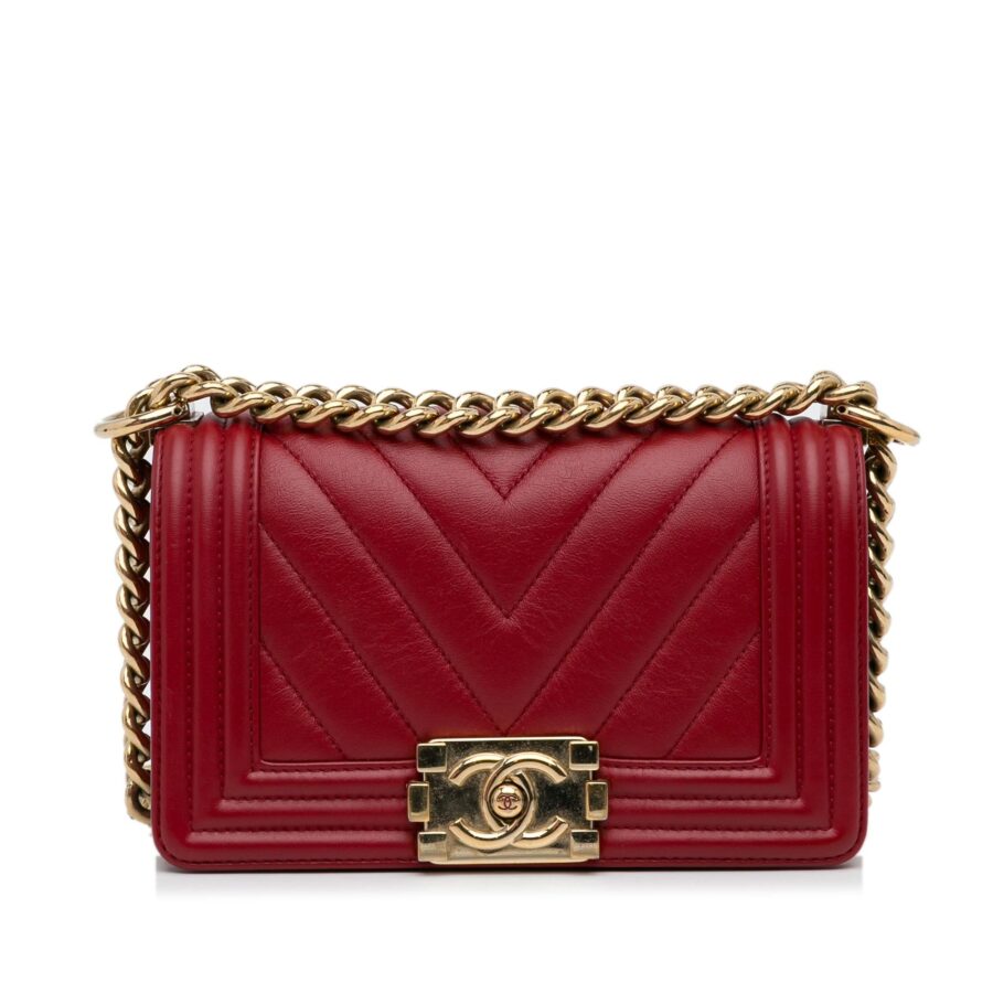 Chanel Small Calfskin Chevron Boy Flap Crossbody | Studio Nafay