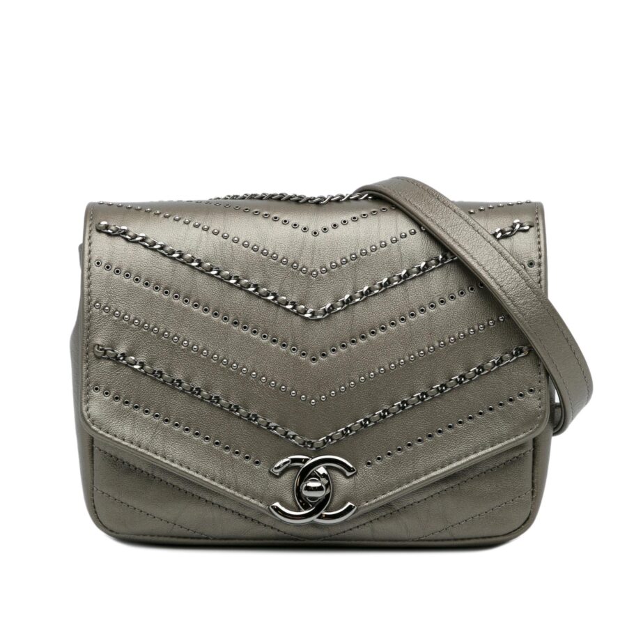 Chanel Small Chevron Data Center Envelope Flap Bag | Studio Nafay