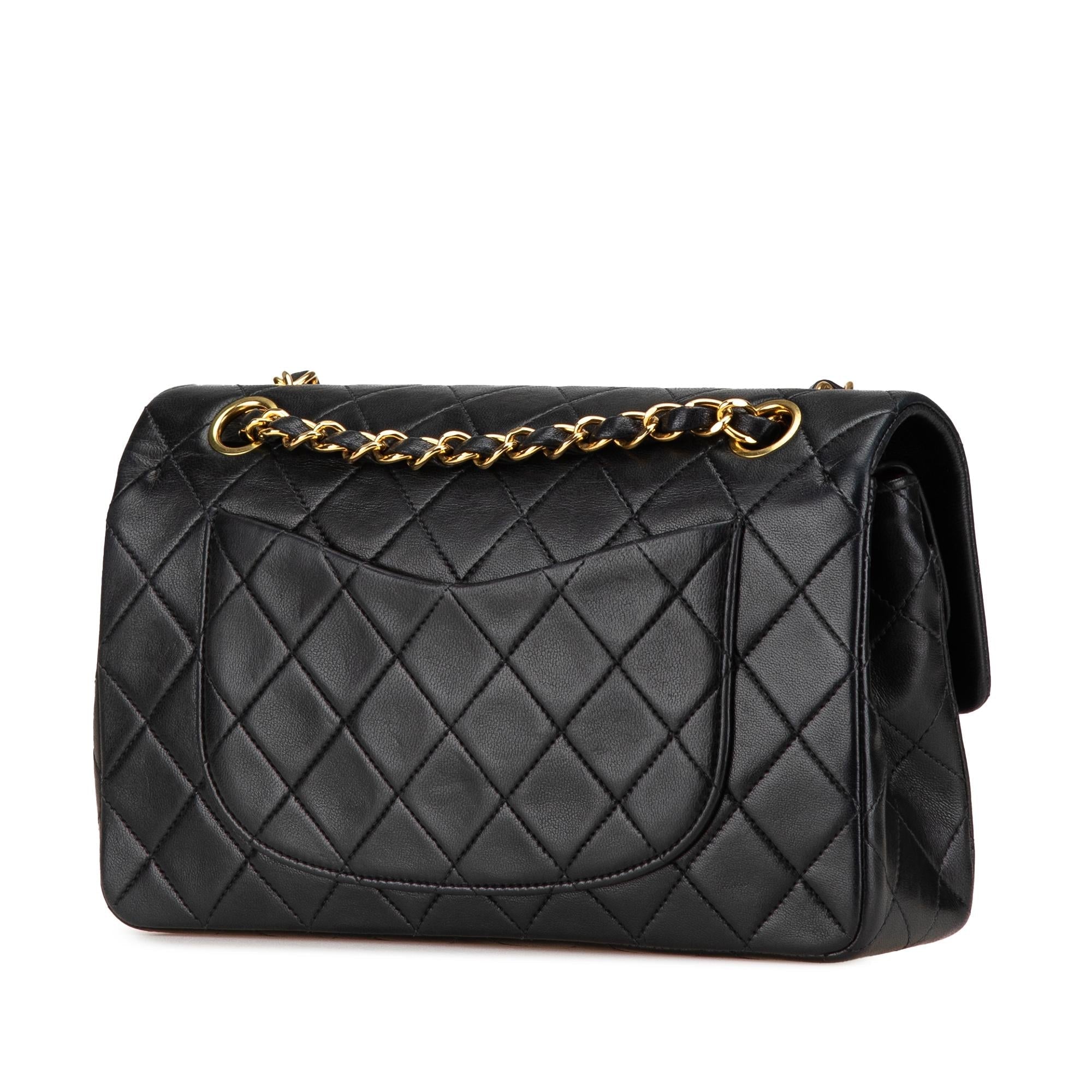 Chanel Small Classic Lambskin Double Flap Shoulder Bag