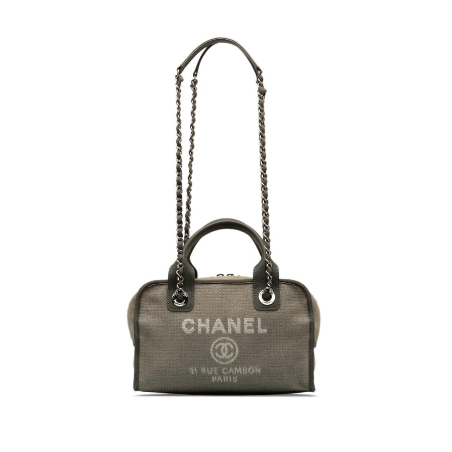Chanel Small Deauville Bowling Satchel Handbag | Studio Nafay