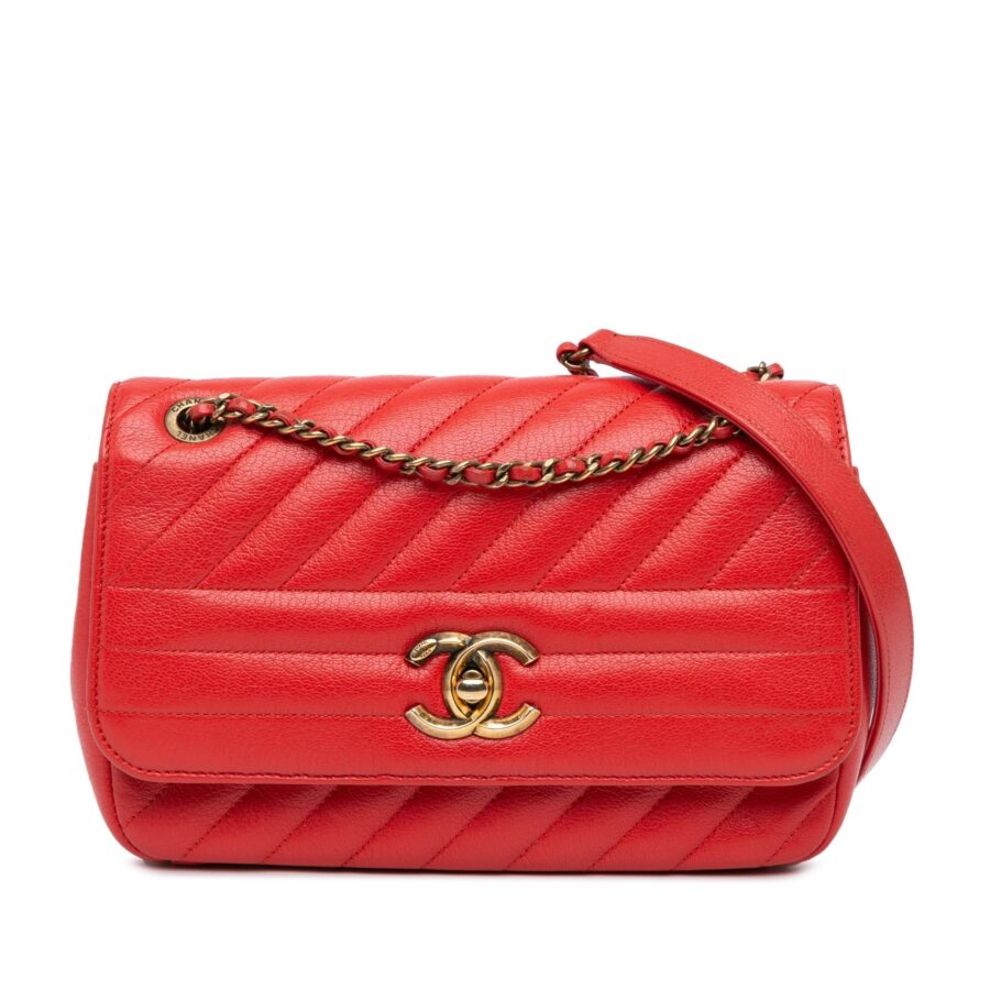 Chanel Small Diagonal Quilted Goatskin Flap | Studio Nafay