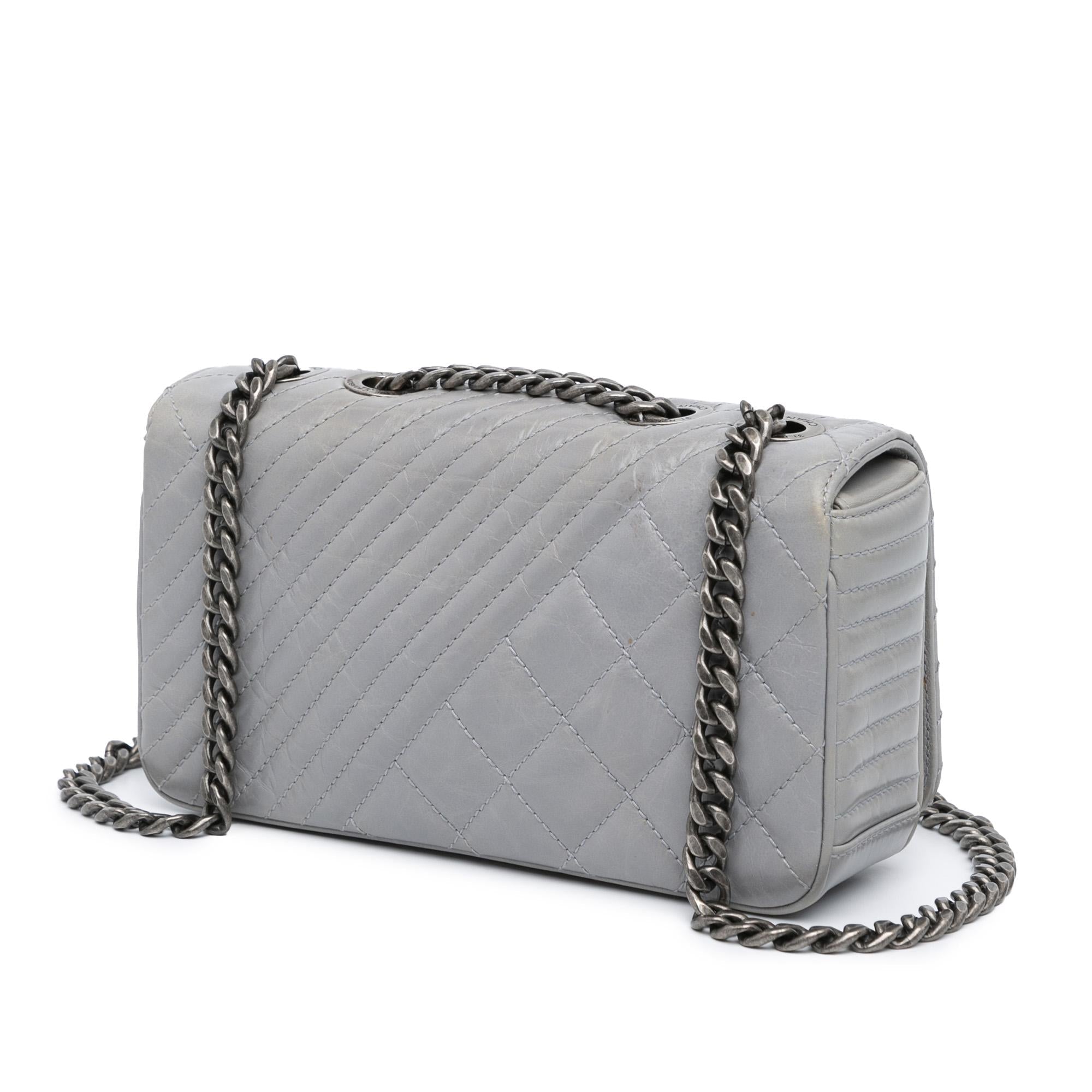Chanel Small Glazed Calfskin Coco Boy Flap Shoulder Bag