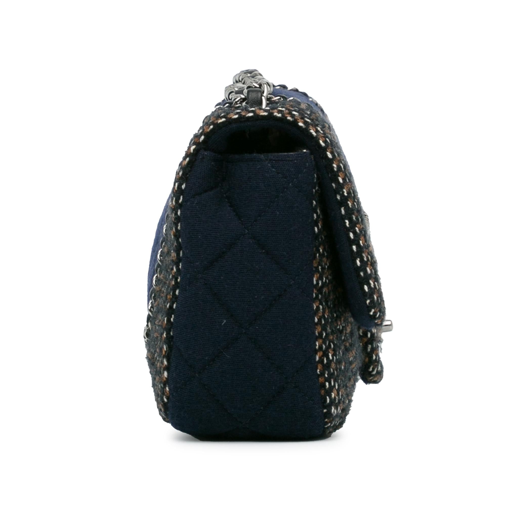 Chanel Small Jersey Tweed Flap Shoulder Bag