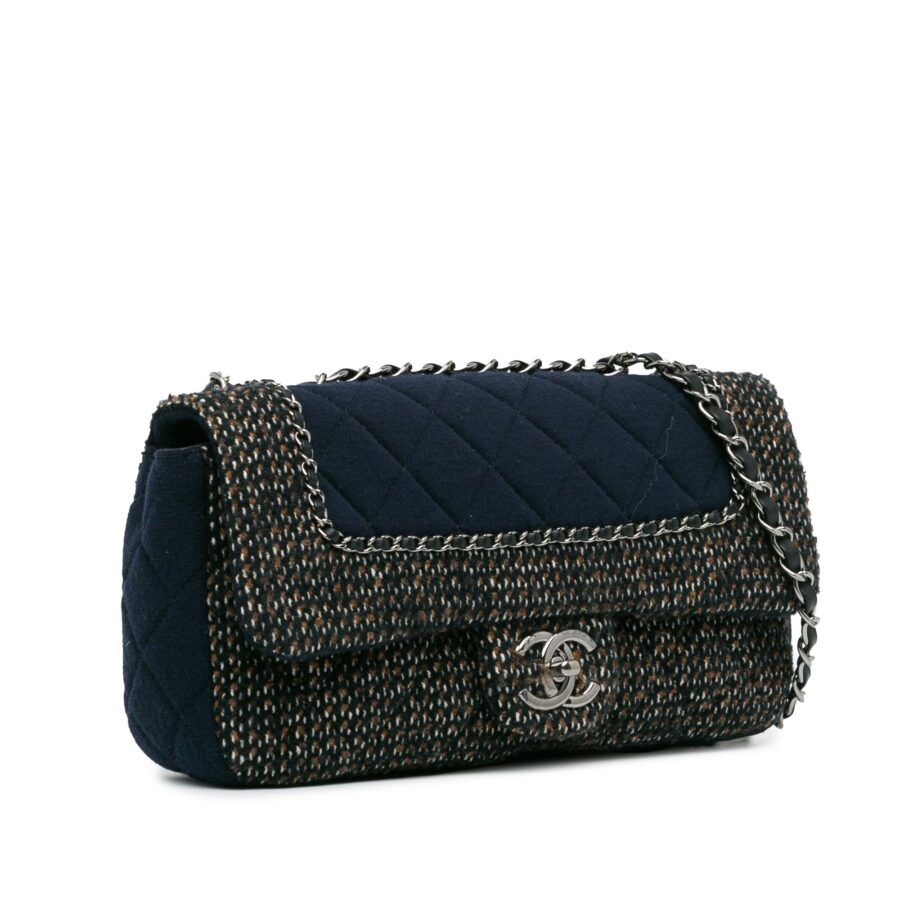 Chanel Small Jersey Tweed Flap Shoulder Bag | Studio Nafay