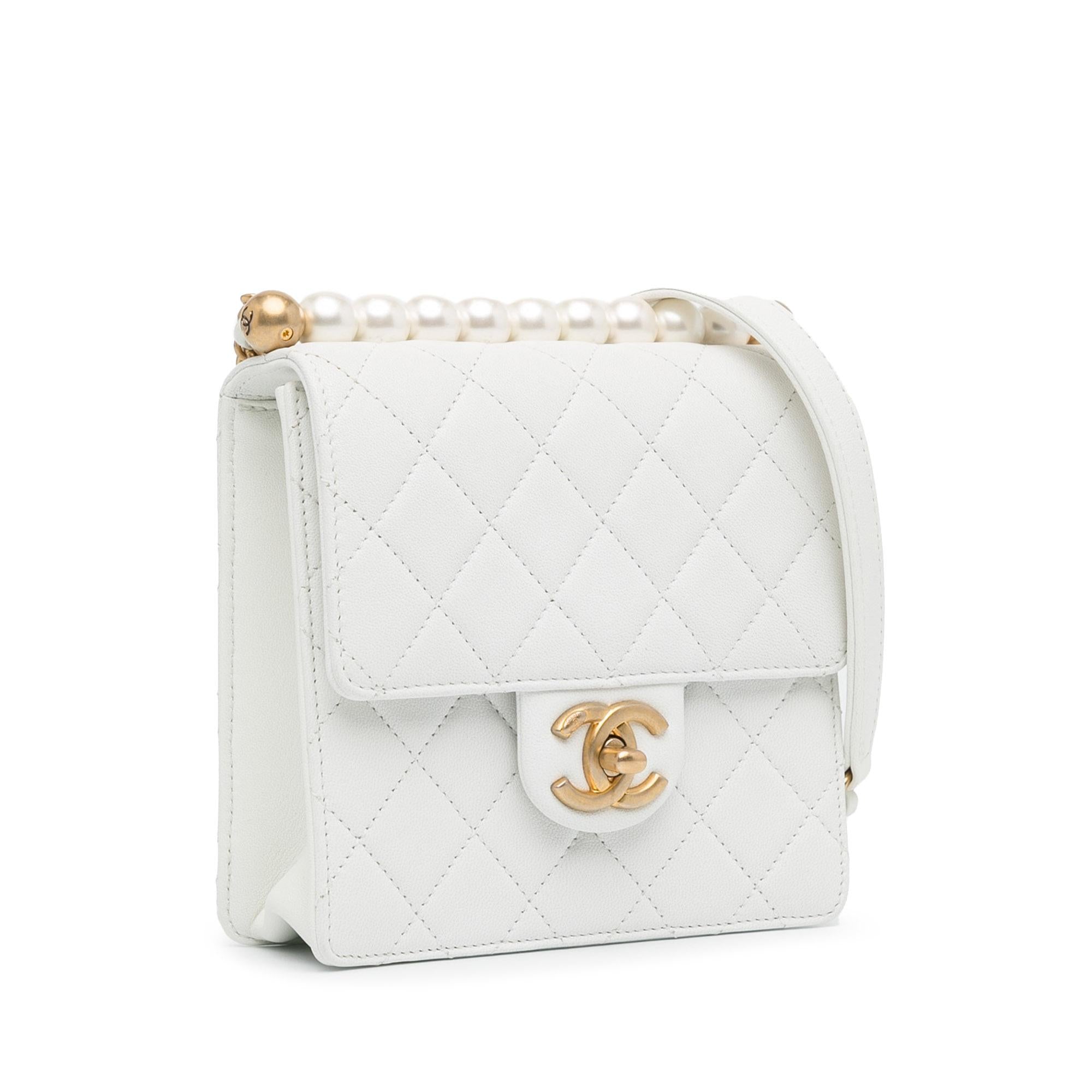 Chanel Small Lambskin Chic Pearls Flap Crossbody