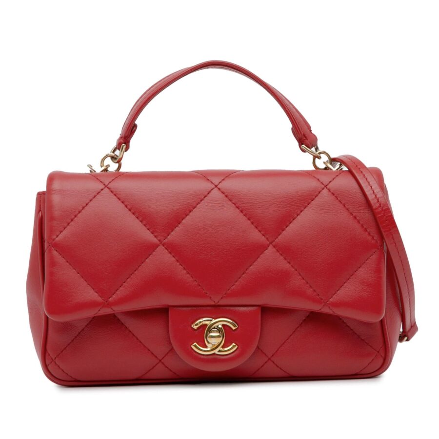 Chanel Small Lambskin Easy Carry Flap Shoulder Bag | Studio Nafay