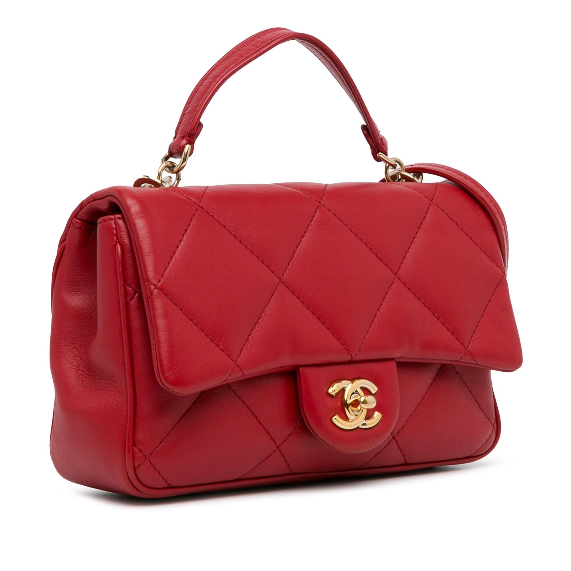 Chanel Small Lambskin Easy Carry Flap Shoulder Bag