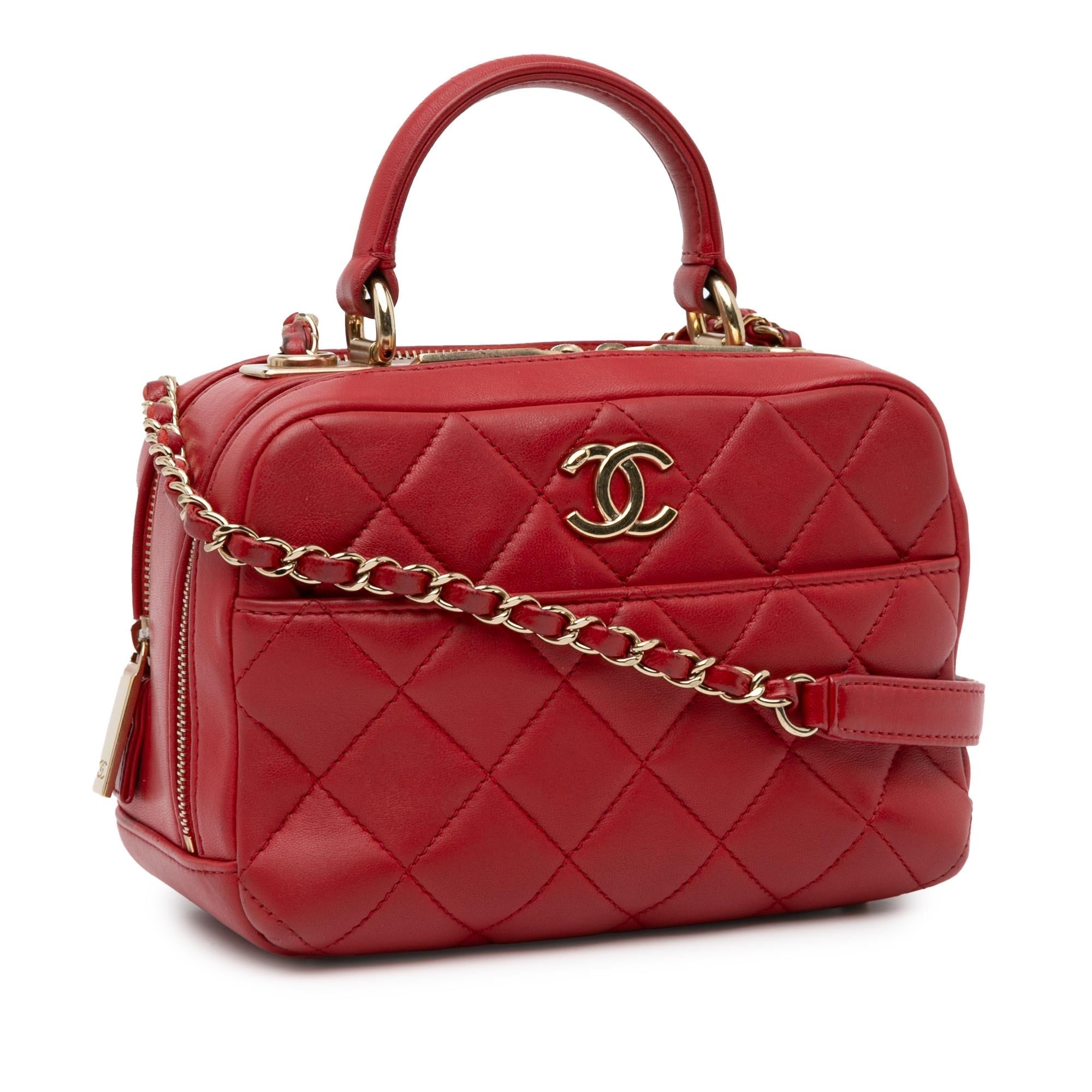 Chanel Small Lambskin Trendy CC Bowling Handbag