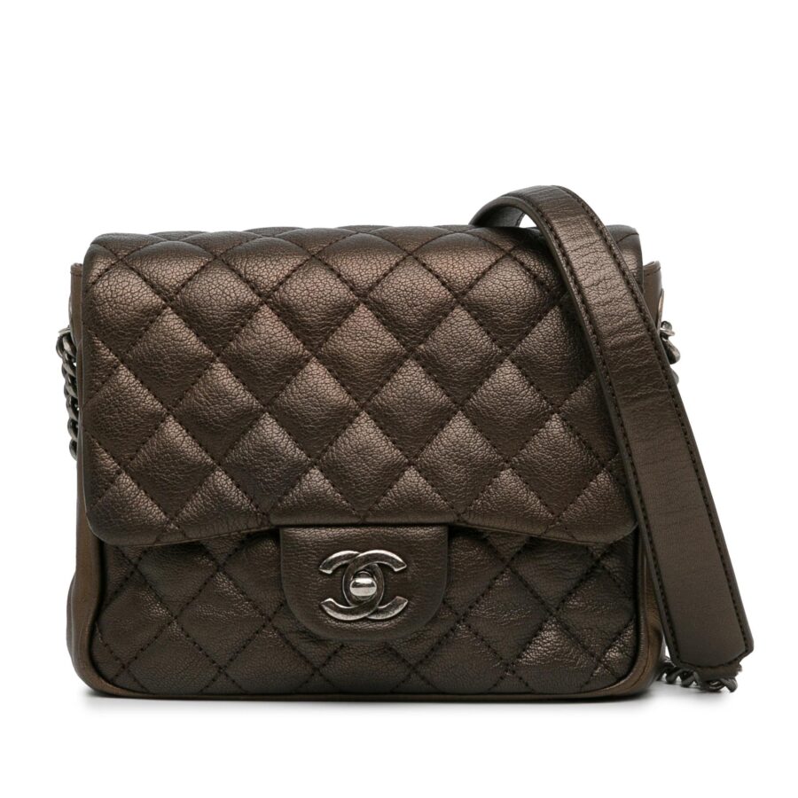 Chanel Small Metallic Goatskin Rock in Rome Flap Crossbody | Studio Nafay