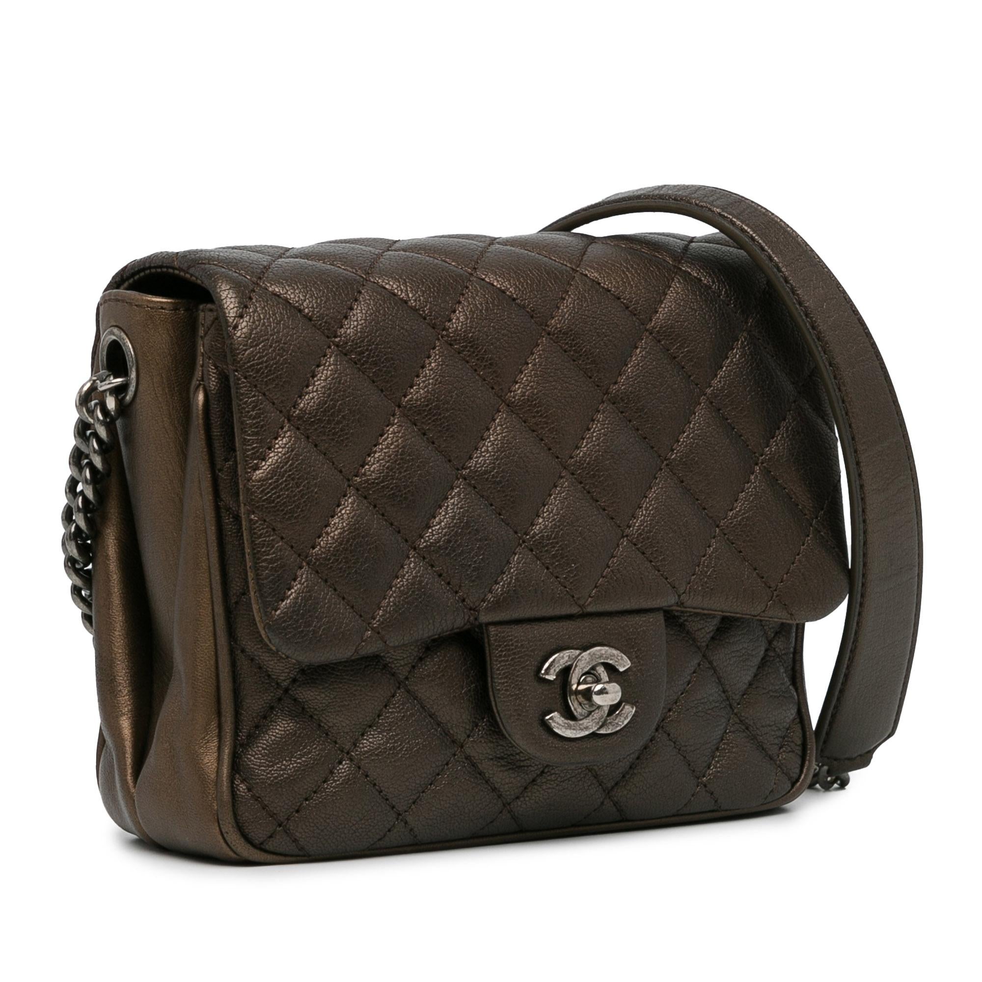 Chanel Small Metallic Goatskin Rock in Rome Flap Crossbody - Product Image 2