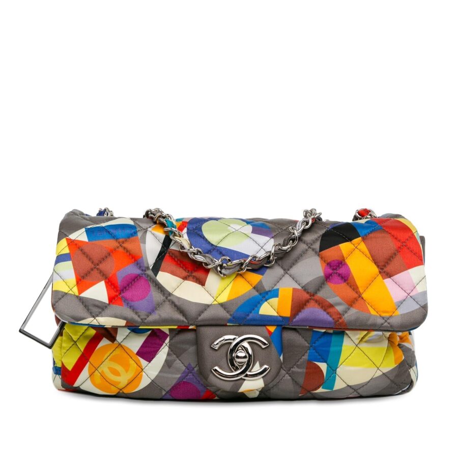 Chanel Small Printed Nylon Coco Color Flap Shoulder Bag | Studio Nafay