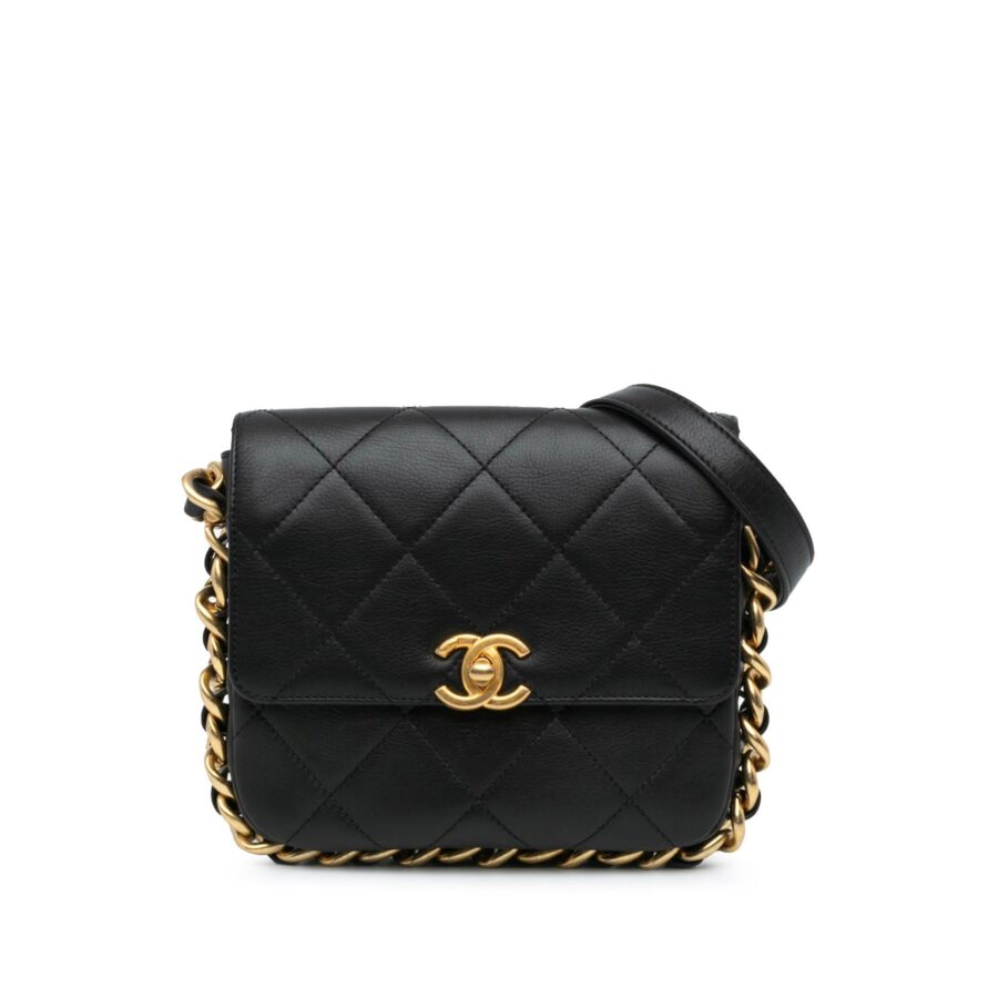 Chanel Small Quilted Calfskin Framing Chain Flap Crossbody | Studio Nafay