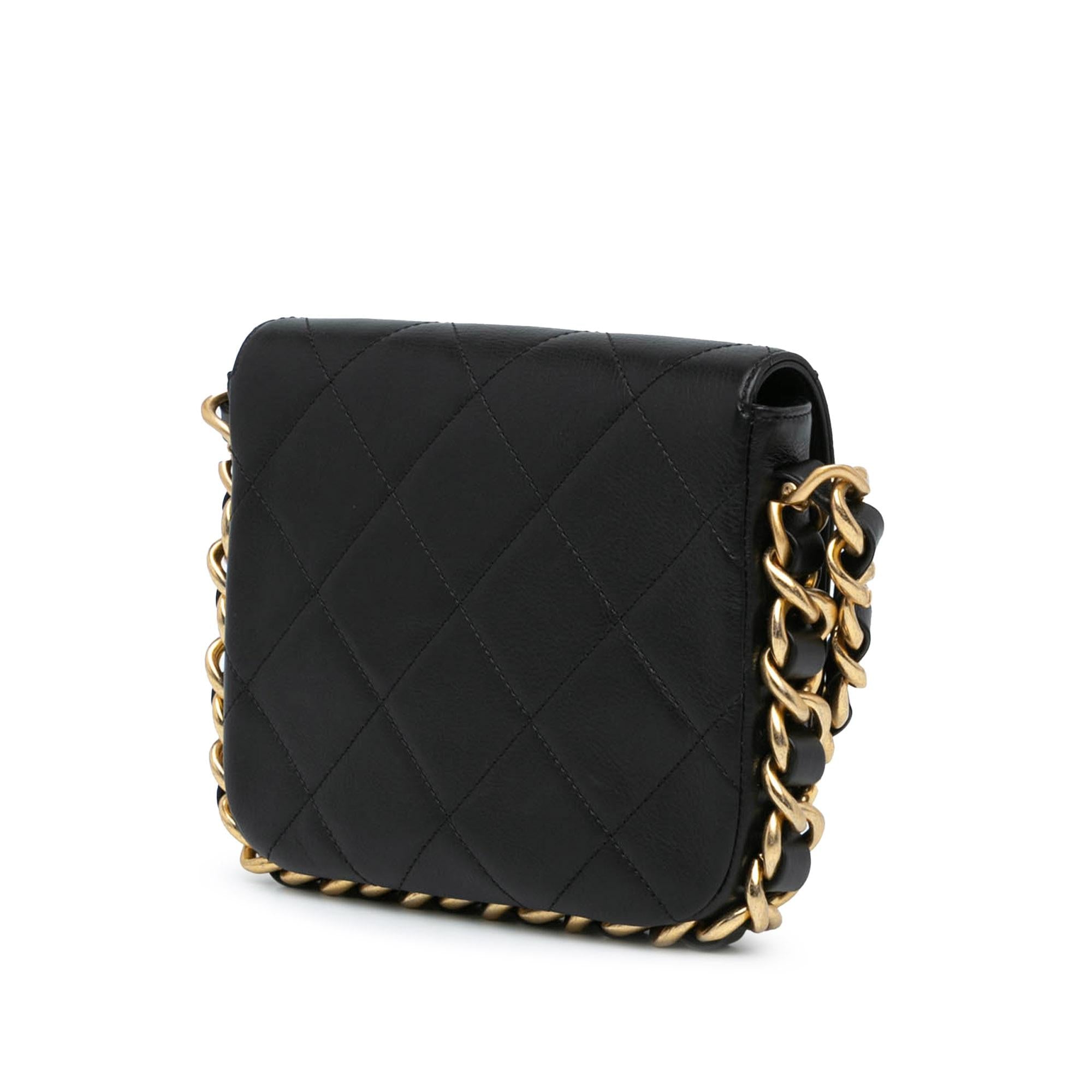 Chanel Small Quilted Calfskin Framing Chain Flap Crossbody