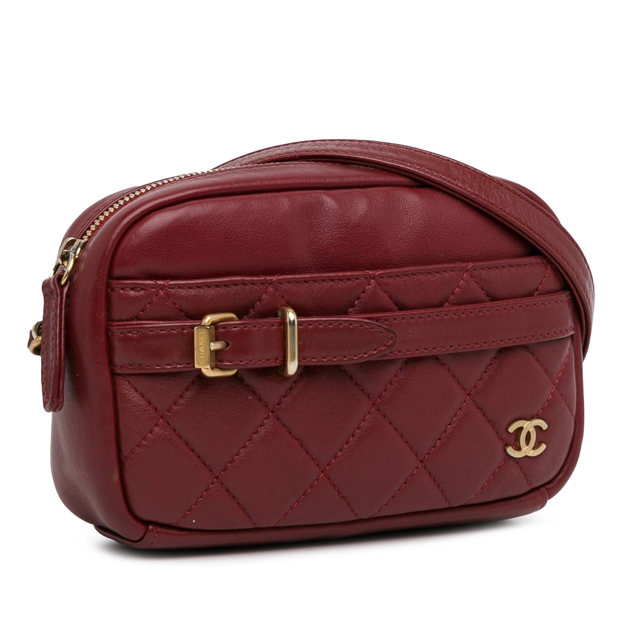Chanel Small Quilted Lambskin Buckle Camera Bag