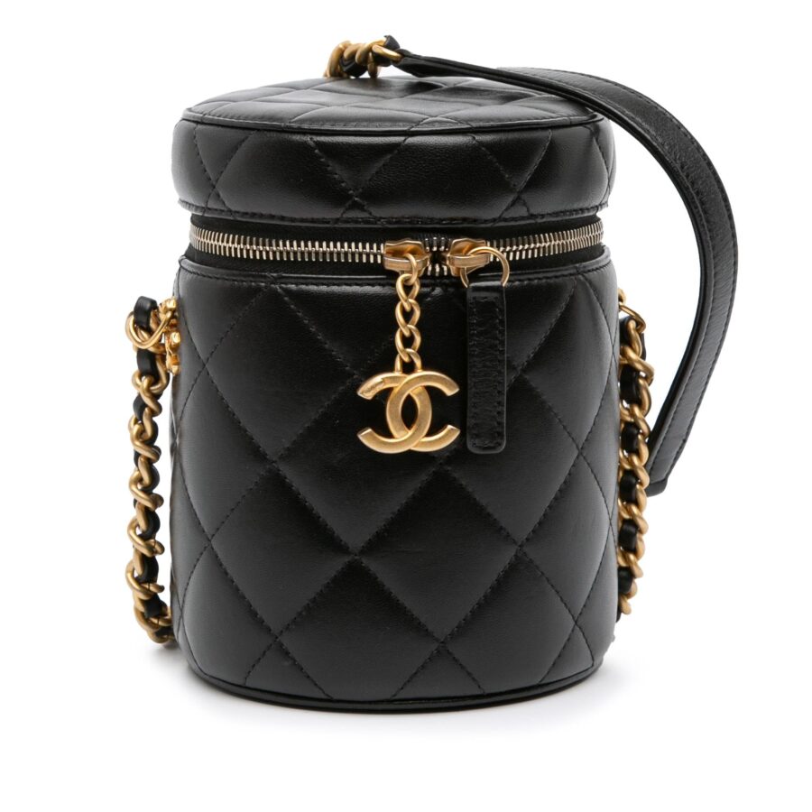Chanel Small Quilted Lambskin Side Note Vanity Case | Studio Nafay