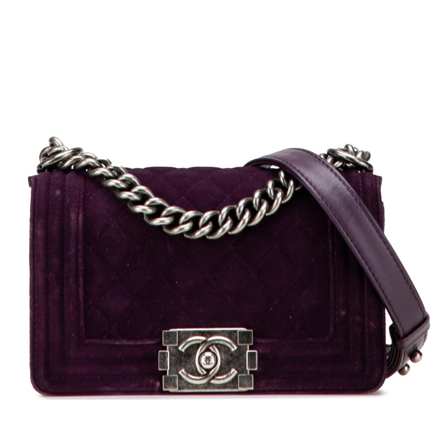 Chanel Small Quilted Velvet Boy Flap | Studio Nafay