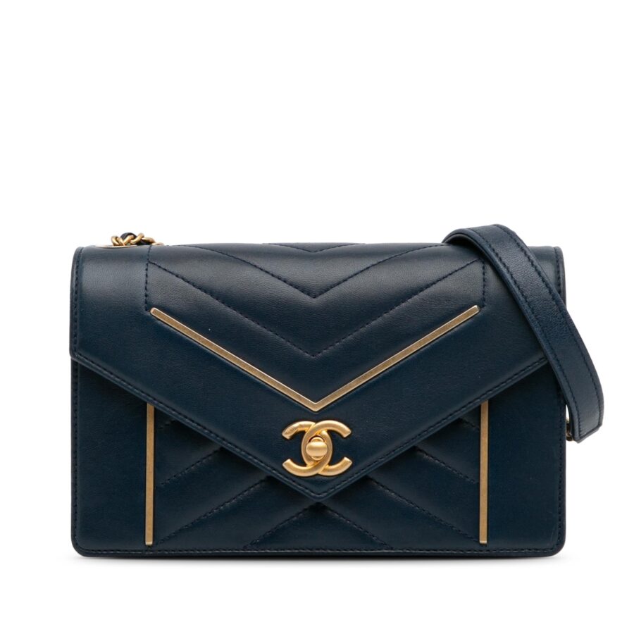 Chanel Small Reversed Chevron Lambskin Flap Crossbody | Studio Nafay