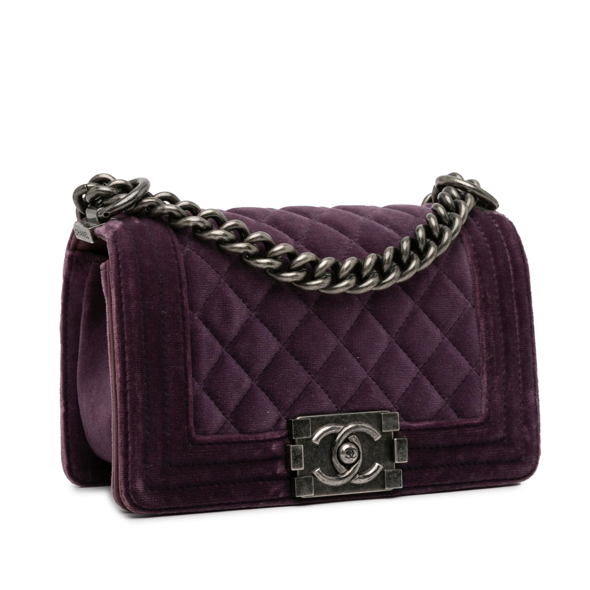 Chanel Small Velvet Boy Flap Bag