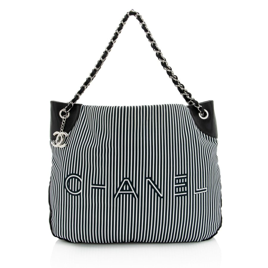 Chanel Striped Canvas Rialto Shoulder Bag | Studio Nafay