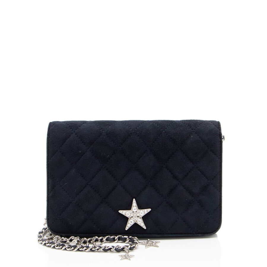 Chanel Suede Cocostellar Wallet on Chain Crossbody | Studio Nafay