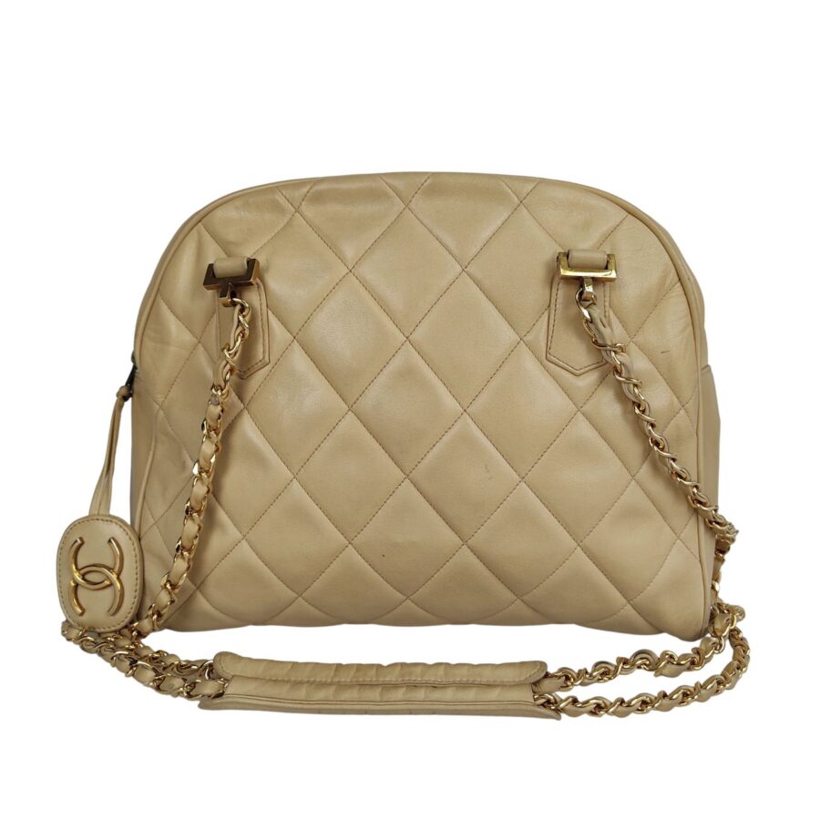 Chanel Chanel shoulder bag in beige matelasse leather from the s | Studio Nafay