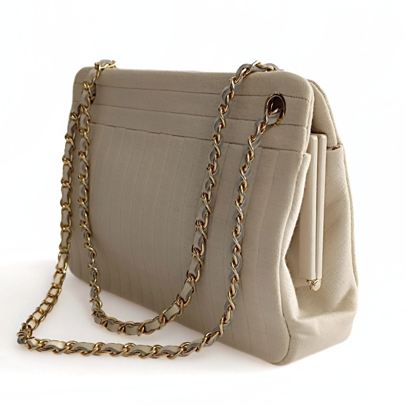 Chanel Leather Beige Shoulder Bag Style 2