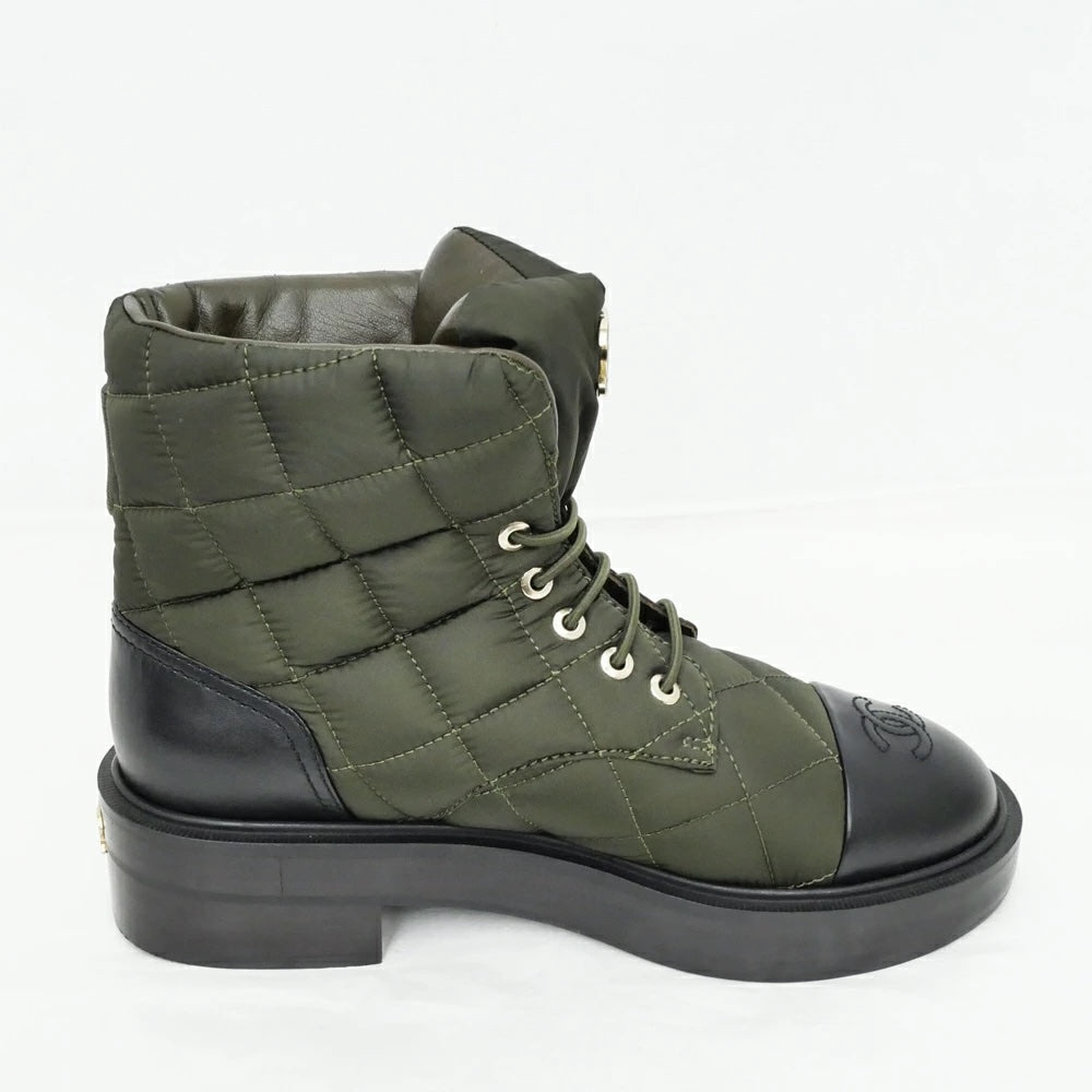 CHANEL OLIVE AND BLACK BOOTIES Handbag