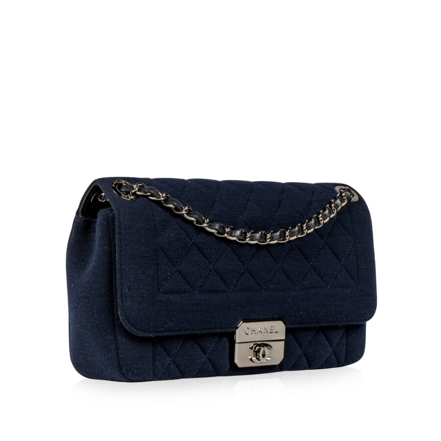 Classic Flap Bag - Jersey Fabric - Navy | Studio Nafay