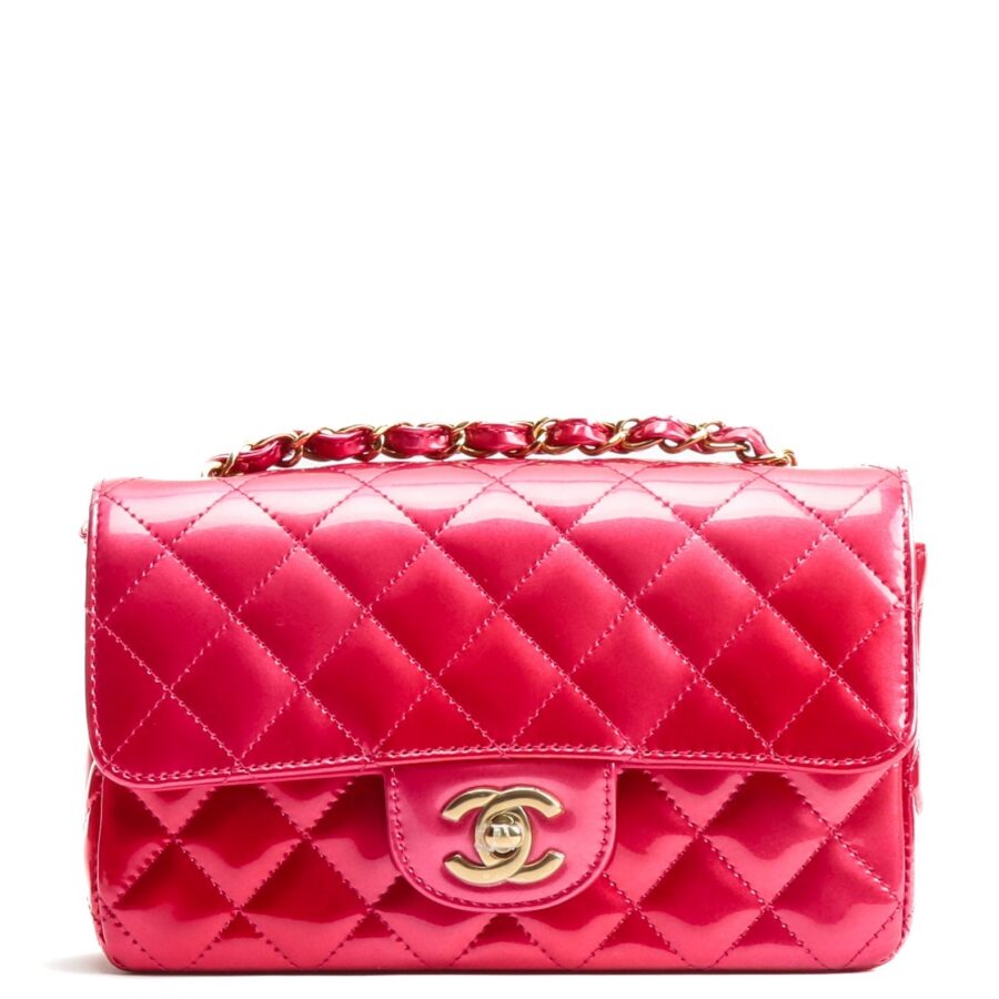 CHANEL Mini Shaded Patent Flap - Fuchsia | Studio Nafay