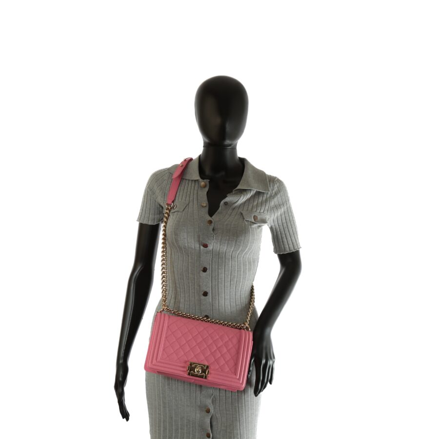 CHANEL Medium Boy Bag Quilted Caviar | Studio Nafay