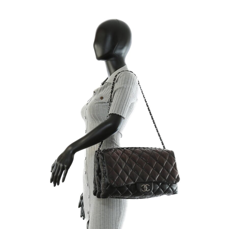 CHANEL Maxi 3 Accordion Flap Black Bag OUTLET FINAL SALE | Studio Nafay
