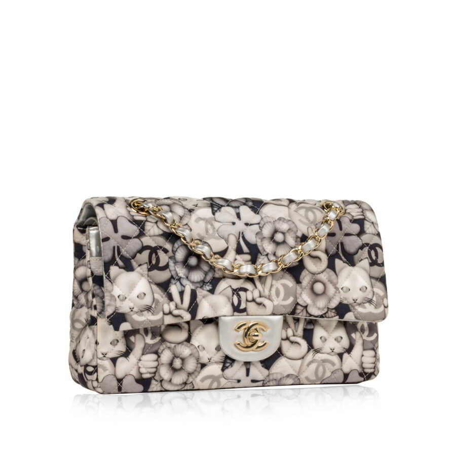 Classic Flap Bag - Medium - Cat/Peace Emoticon | Studio Nafay