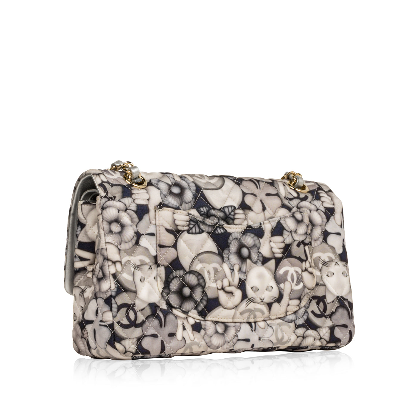 Classic Flap Bag – Medium – Cat/Peace Emoticon