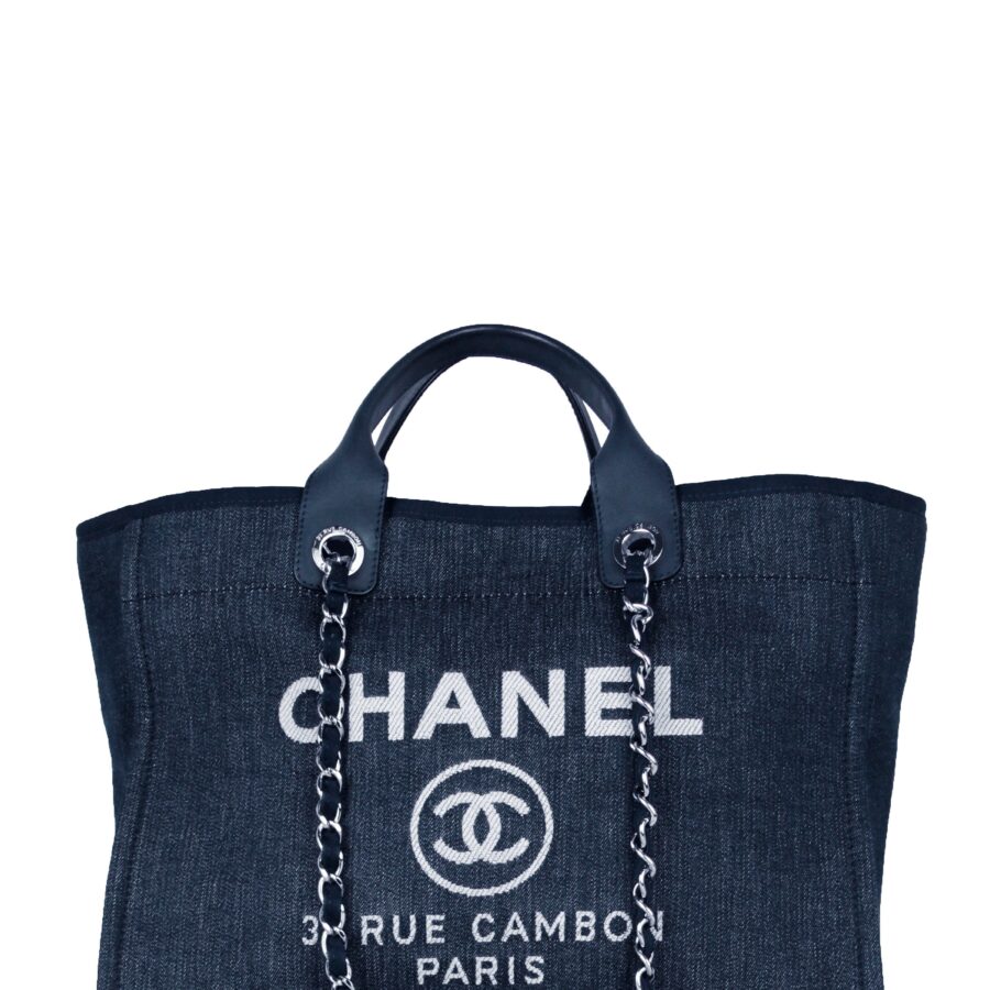 Chanel Dark Blue Medium Deauville Tote Bag | Studio Nafay