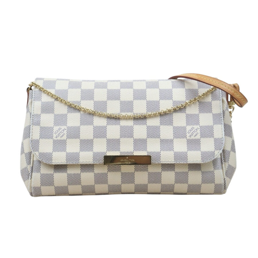 Good ( Rank AB)? Louis Vuitton Damier Azur Favorite MM Shoulder Bag? | Studio Nafay