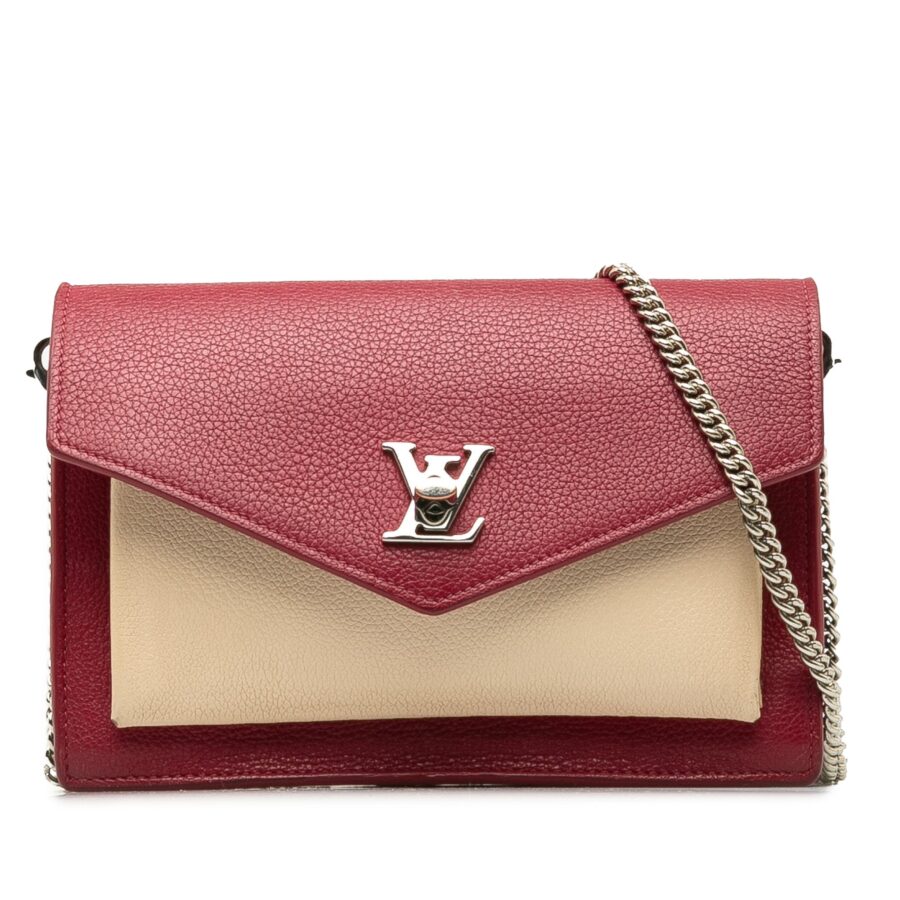Red Louis Vuitton MyLockMe Chain Pochette Shoulder Bag | Studio Nafay