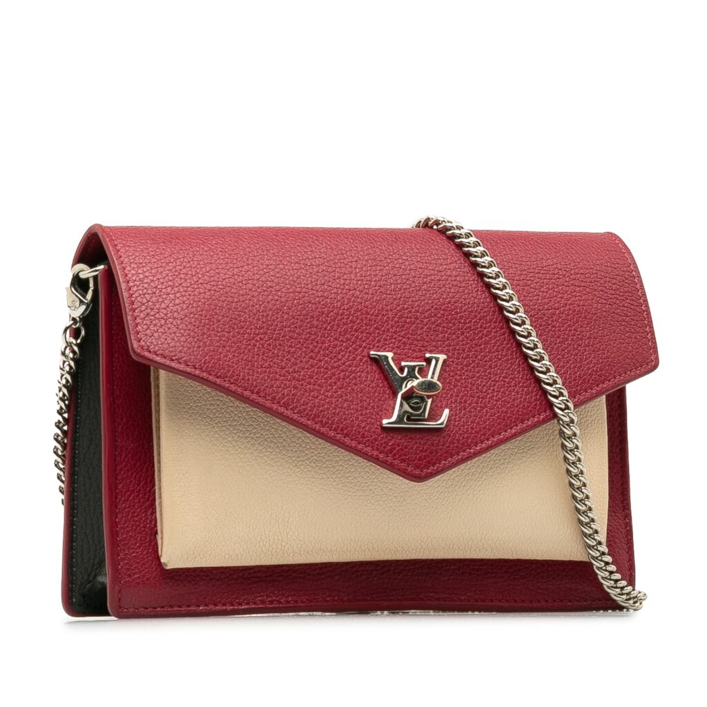 Red Louis Vuitton MyLockMe Chain Pochette Shoulder Bag - Product Image 2