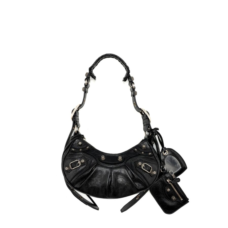 Balenciaga Le Carbo XS shoulder bag lambskin black SHW | Studio Nafay