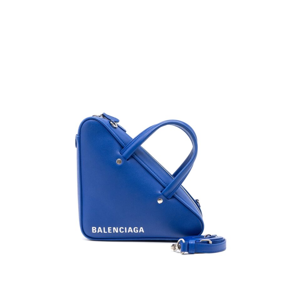 Balenciaga Triangle Duffle Bag Calfskin Blue SHW | Studio Nafay