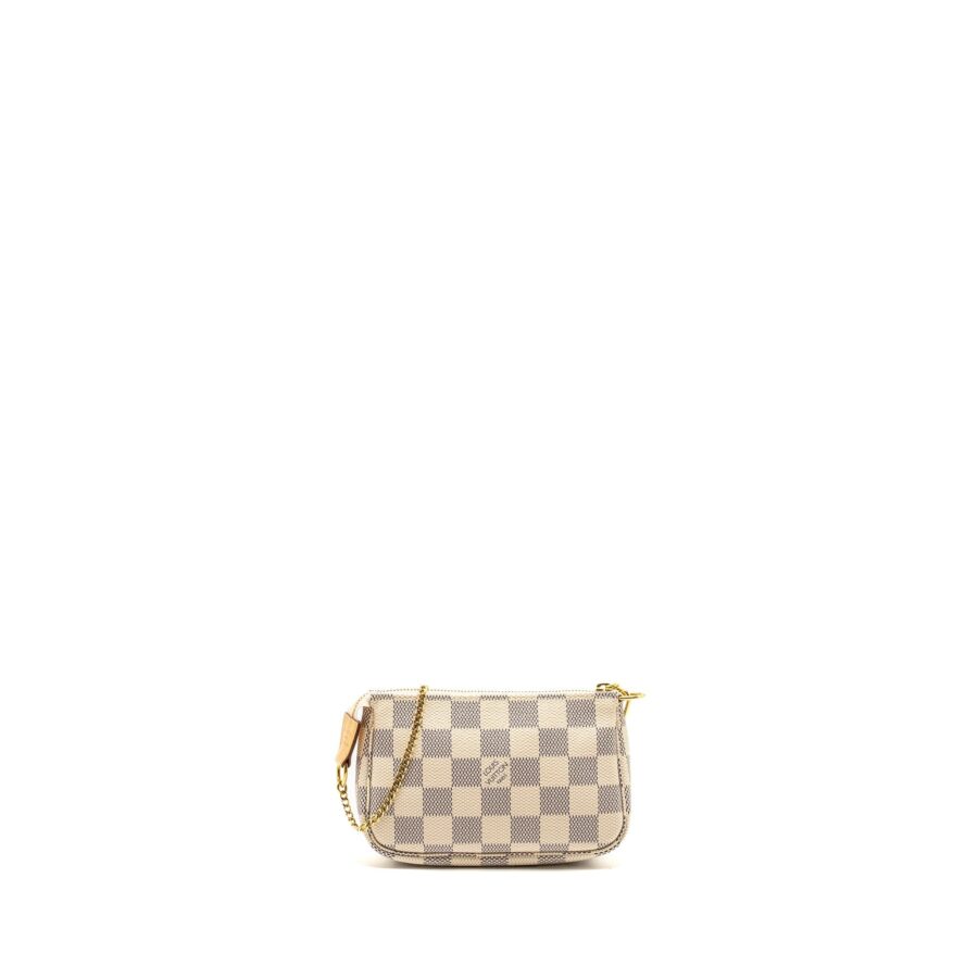 Louis Vuitton Mini Pochette Accessories Damier Azur Canvas GHW | Studio Nafay